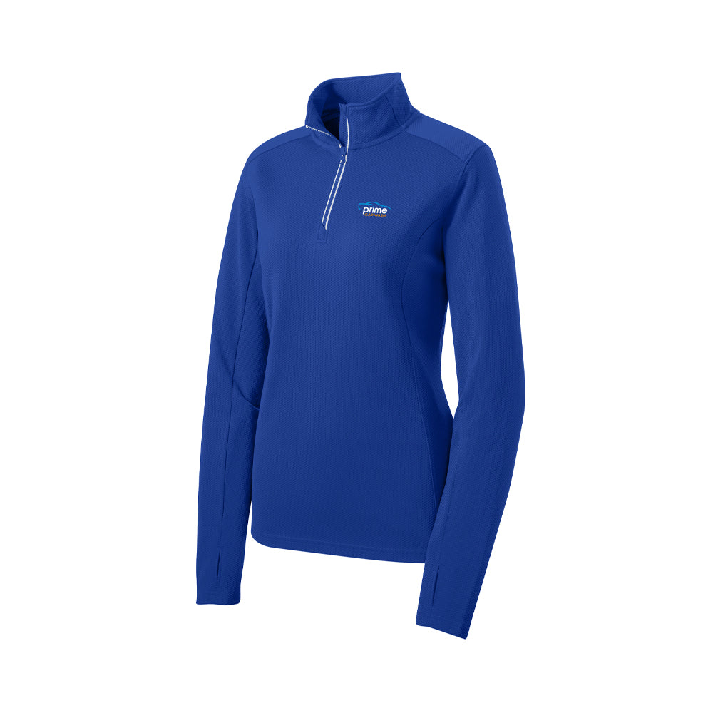 Sport-Tek Ladies Sport-Wick Textured 1/4-Zip Pullover